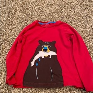Mini Boden long sleeve appliqué t-shirt